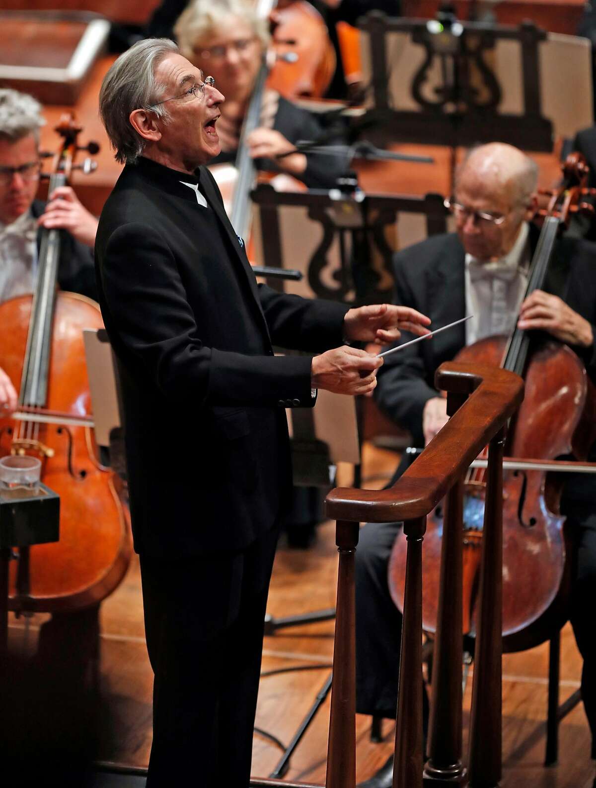 Music Director and Conductor Michael Tilson Thomas during San Francisco Symphony Opening Night Gala concert at Davies Symphony Hall in San Francisco, Calif., on Thursday, September 14, 2017.