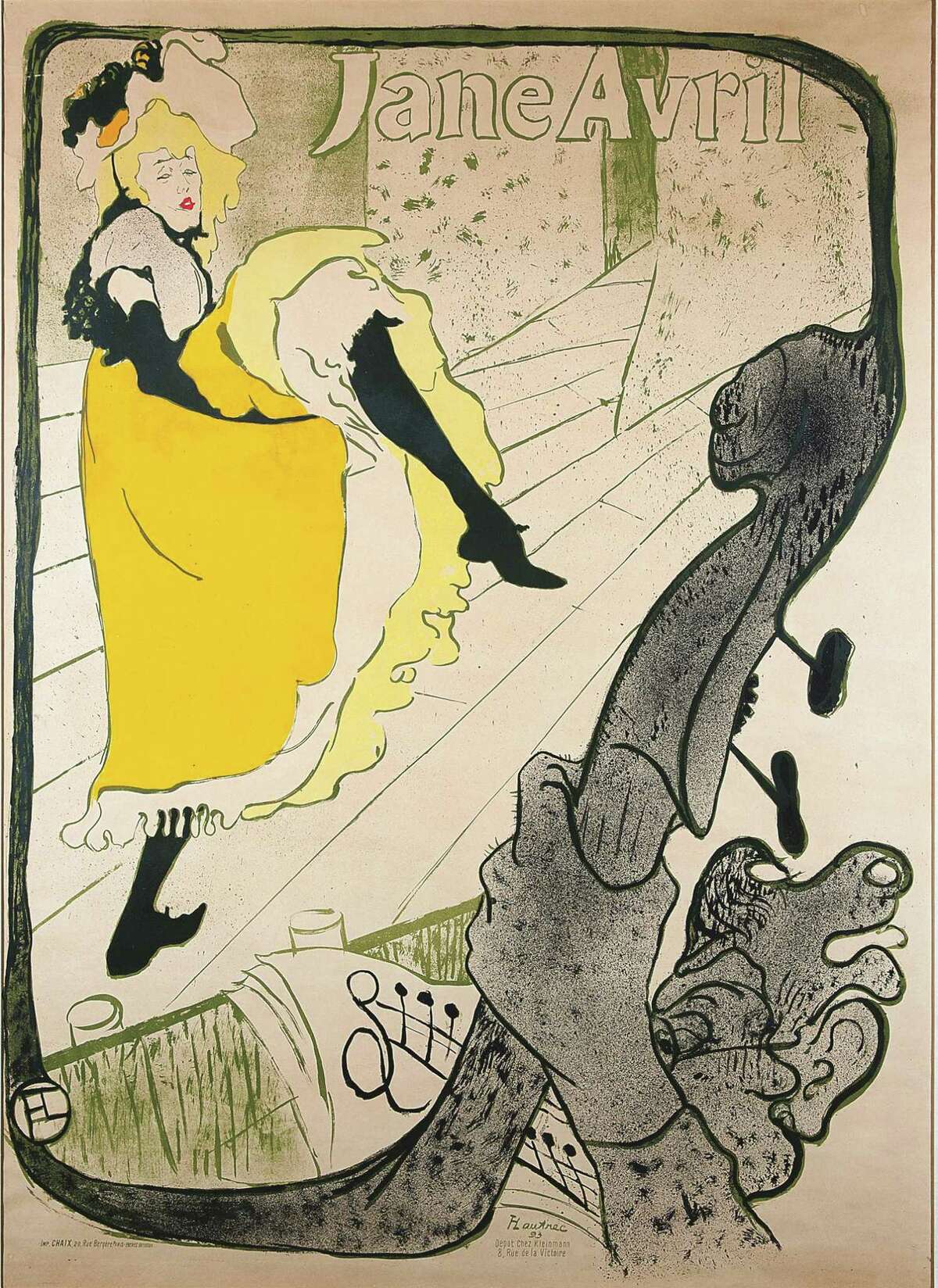 “Jane Avril,” by Henri Toulouse-Lautrec, will be on view at the Bruce Museum in Greenwich Sept. 23 through Jan. 7.