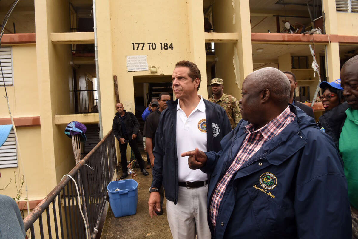 Gov. Andrew Cuomo and a delegation of administration officials traveled to the U.S. Virgin Islands to survey the damage caused by Hurricane Irma on Friday, Sept. 15, 2017. (Office of the governor)