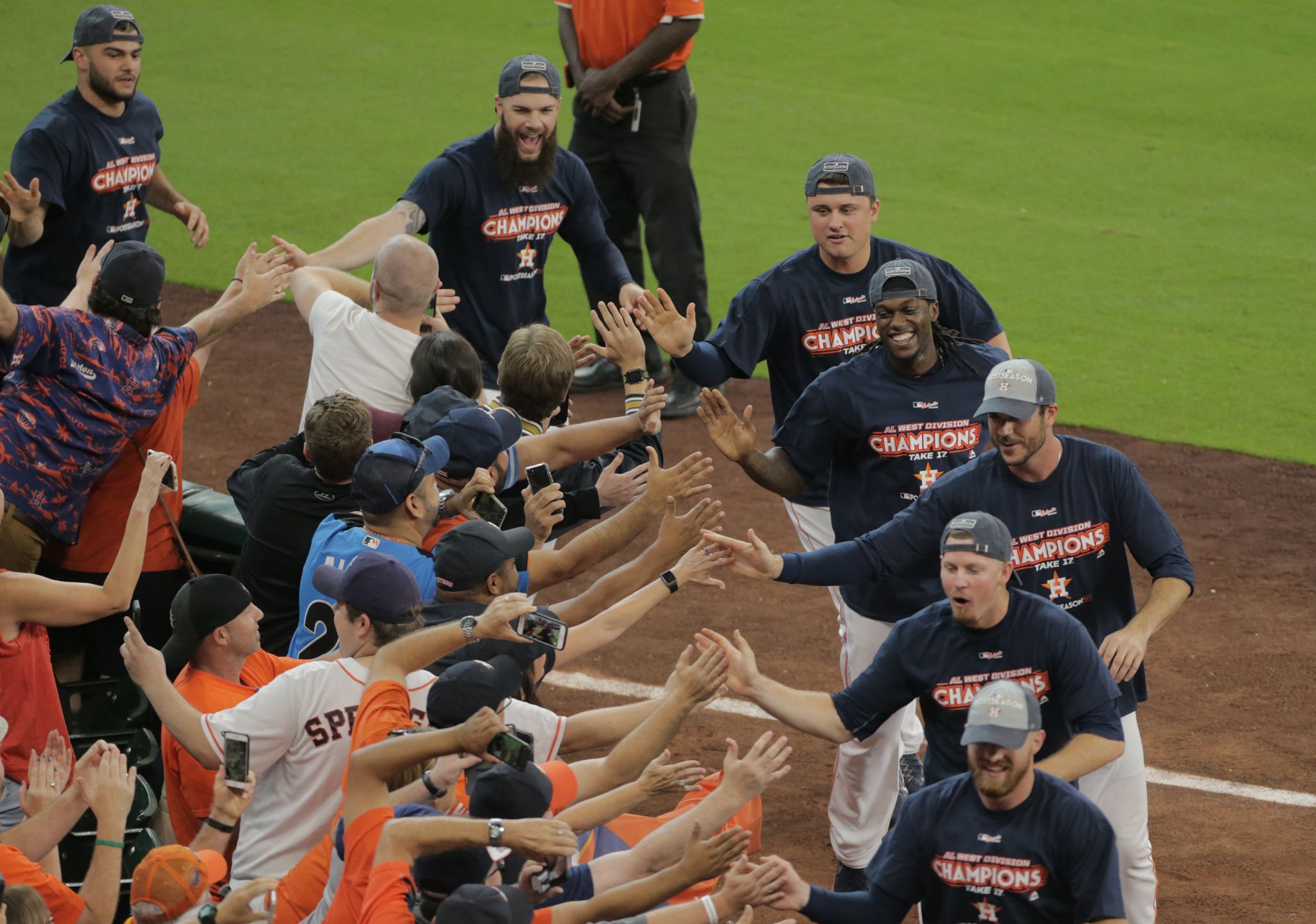 Houston Astros clinch first AL West title, first division title overall  since 2001 