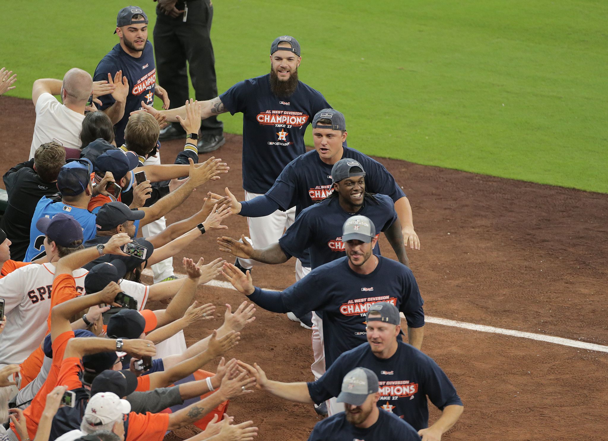 Houston Astros clinch first AL West title, first division title overall  since 2001 