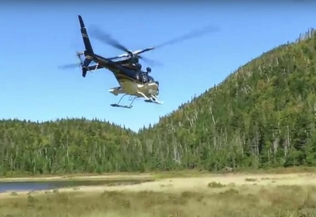 The search for Alex Stevens, the missing New Jersey hiker last seen on Wallface Mountain, continued over the weekend. A helicopter participates in the search. (Video screen grab courtesy DEC Search and Rescue)