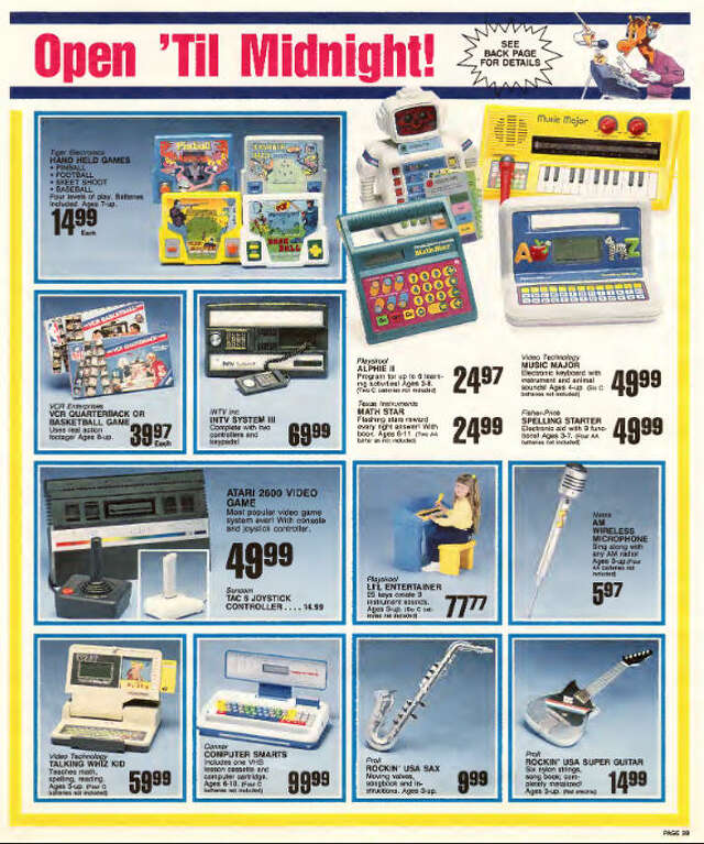 Toys 'R' Us catalog shows the hottest toys of 1987