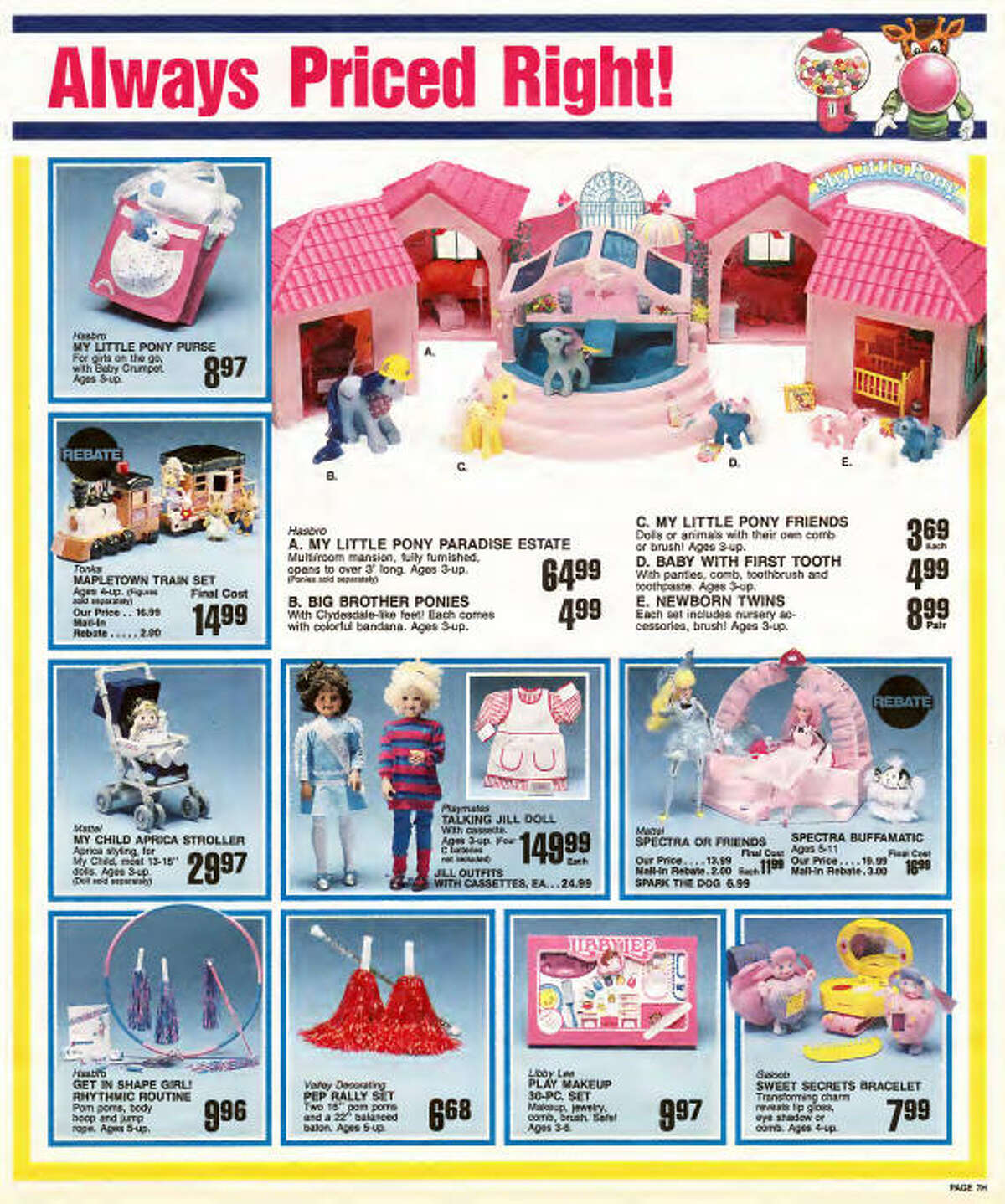 A user of the Archive.org website scanned a 1987 Toys 'R' Us flyer from that year's holiday season, filled with toys that would make millennials swoon for their bygone childhood. 