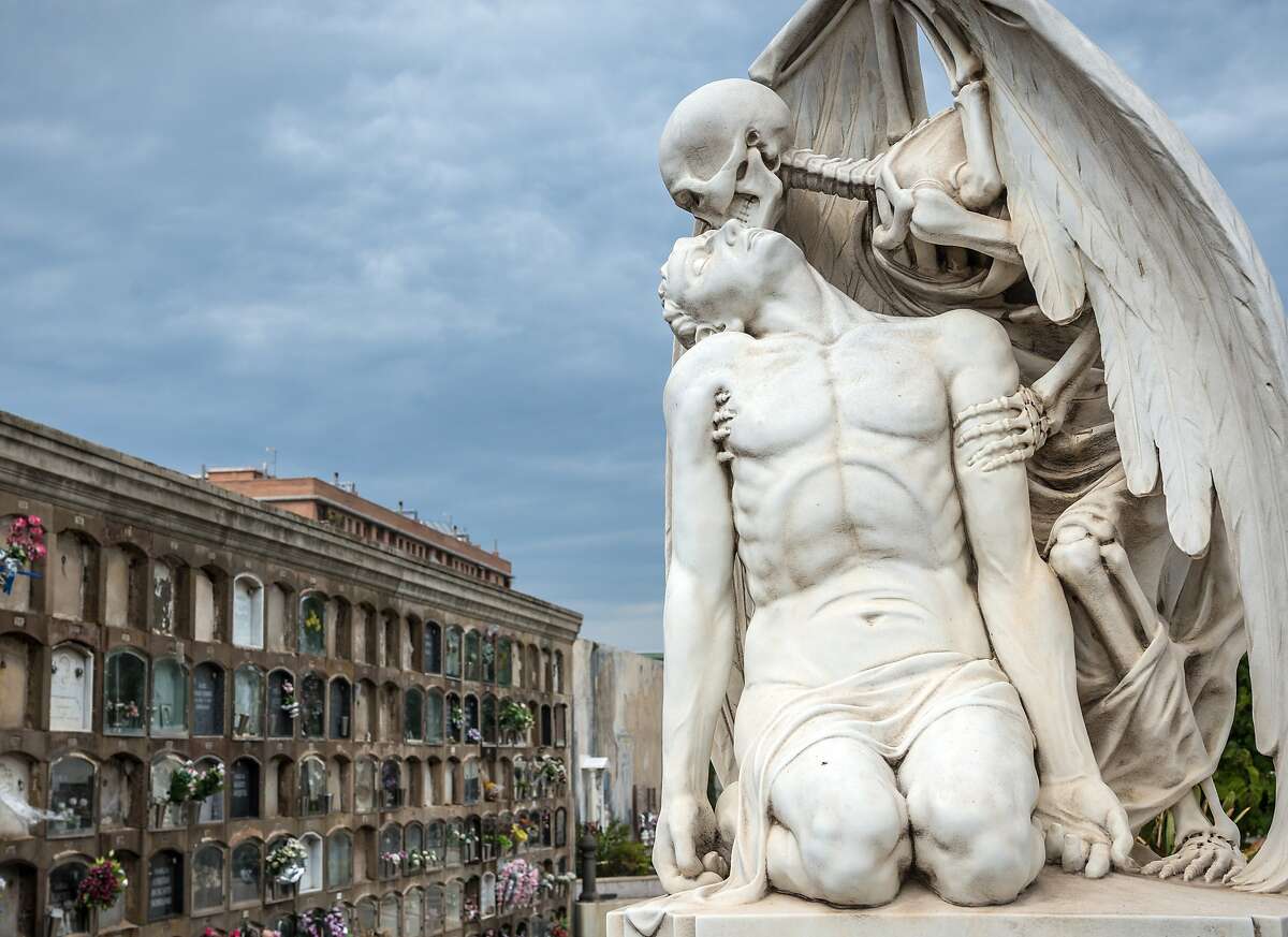 Cementer de Poblenou in Barcelona, the first modern cemetery in Europe to be built outside its city's walls, holds one of the world's most affecting grave monuments: The Kiss of Death.