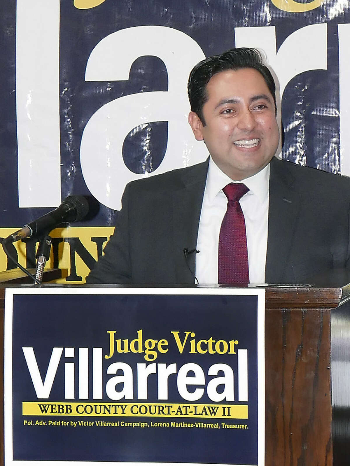 Webb County Judge Victor Villarreal announces election campaign