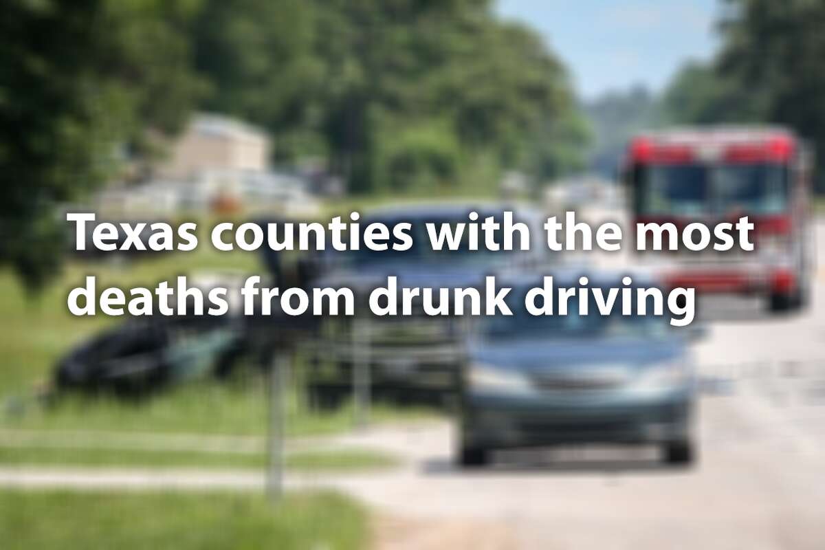Texas counties suffering from drunk driving