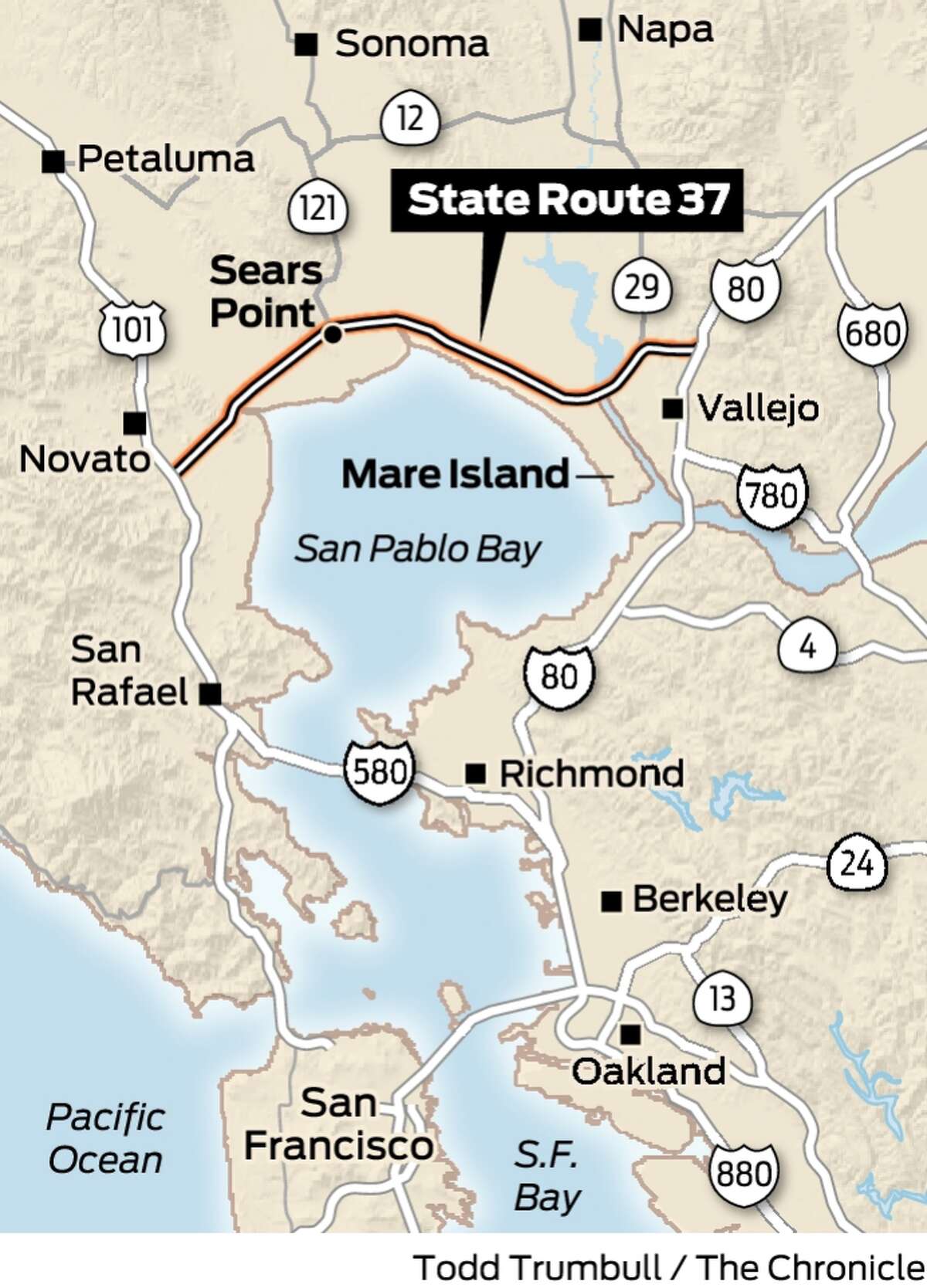 Rebuild State Route 37 to address sea level rise and traffic