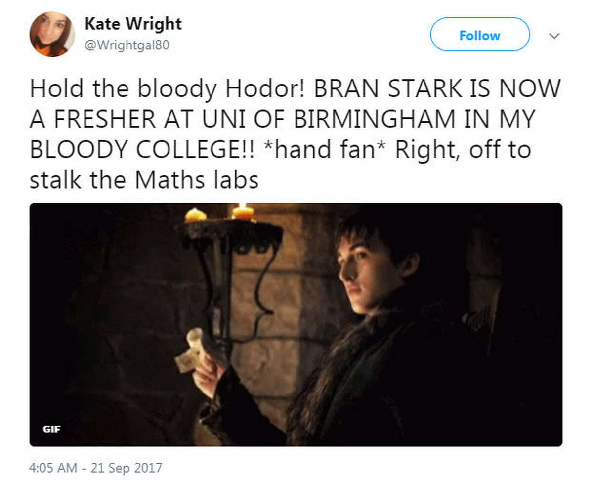 Isaac Wright, who plays Bran Stark on Game of Thrones, has started college at the University of Birmingham in the United Kingdom and people can't handle it.Image source: Twitter