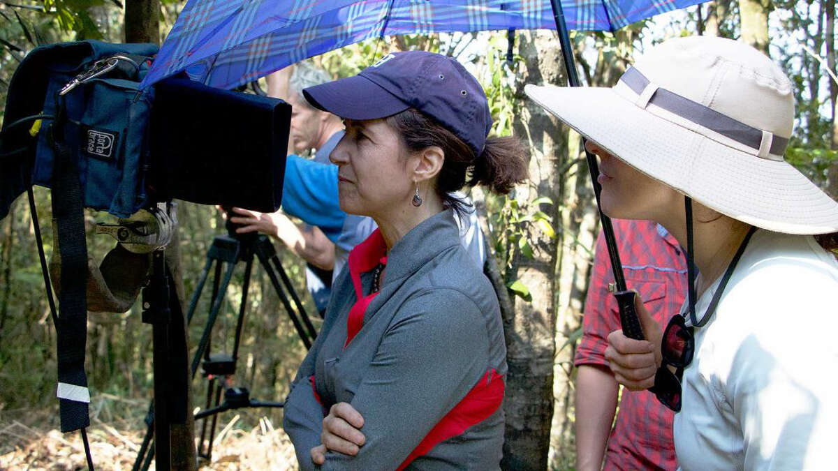 Lynn Novick shooting on location in Vietnam.