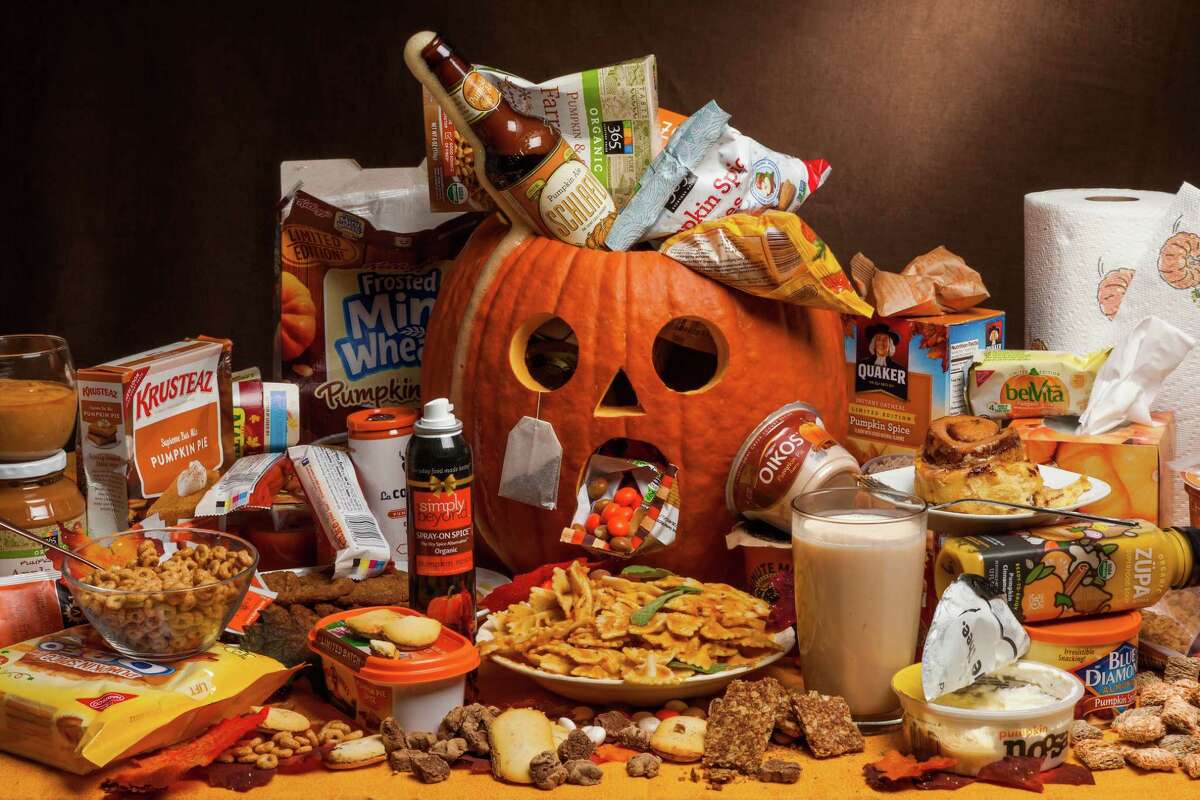 The array of pumpkin spice products includes beer, yogurt, almonds, cereal and more.