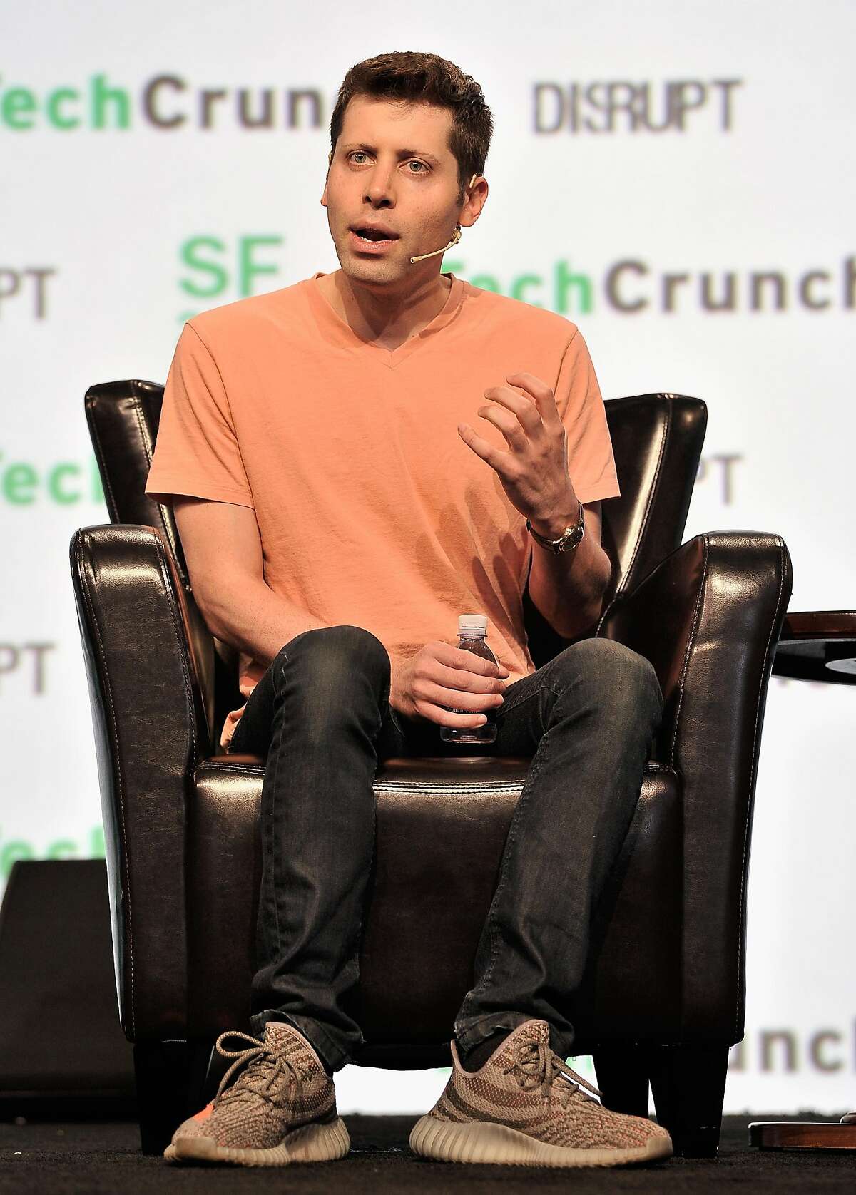 SAN FRANCISCO, CA - SEPTEMBER 19: Y Combinator President Sam Altman speaks onstage during TechCrunch Disrupt SF 2017 at Pier 48 on September 19, 2017 in San Francisco, California. (Photo by Steve Jennings/Getty Images for TechCrunch)