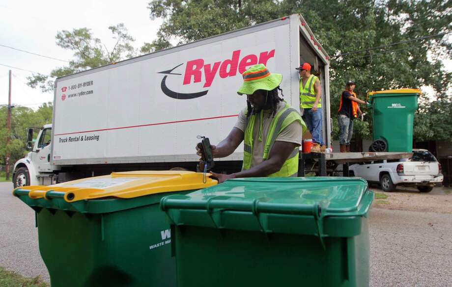 Waste Management delivers new trash cans, service in Conroe Laredo
