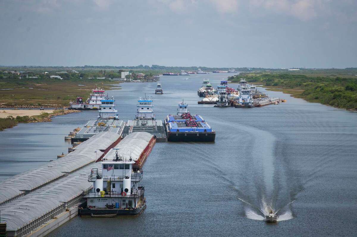 A heavy buildup of silt left by Hurricane Harvey is blocking many of the barges that use the Gulf Intracoastal Waterway between Houston and Corpus Christi, including near Matagorda. ﻿