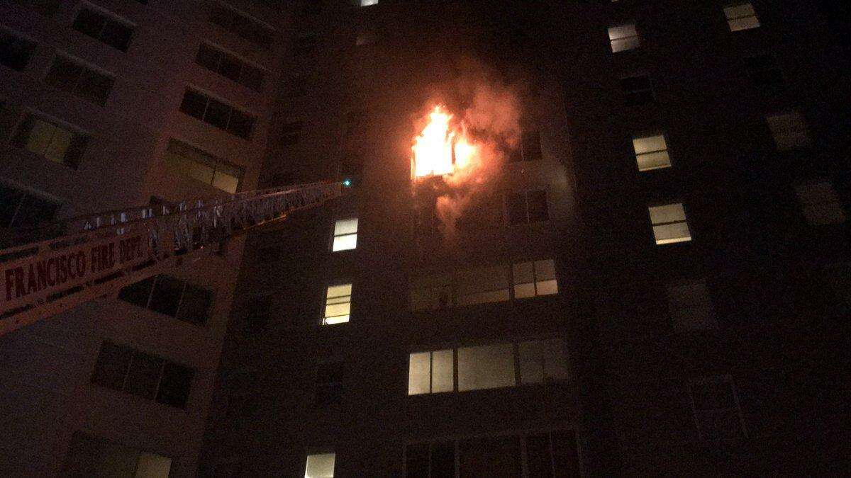 SF firefighters rescue 3 people from burning Parkmerced