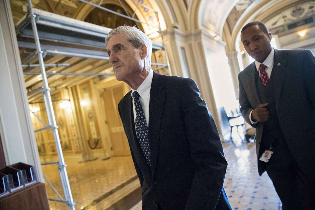 FILE - In this June 21, 2017 file photo, special counsel Robert Mueller departs after a closed-door meeting with members of the Senate Judiciary Committee about Russian meddling in the election and possible connection to the Trump campaign, on Capitol Hill in Washington. Mueller's team of investigators is seeking information from the White House related to Michael Flynn's stint as national security adviser and about the response to a meeting with a Russian lawyer that was attended by President Donald Trump’s oldest son, The Associated Press has learned. (AP Photo/J. Scott Applewhite, File)