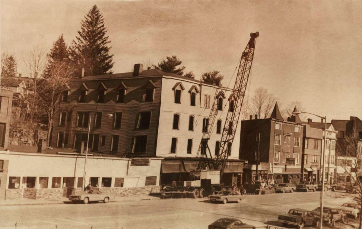 Photos of Main Street in Winsted, then and now