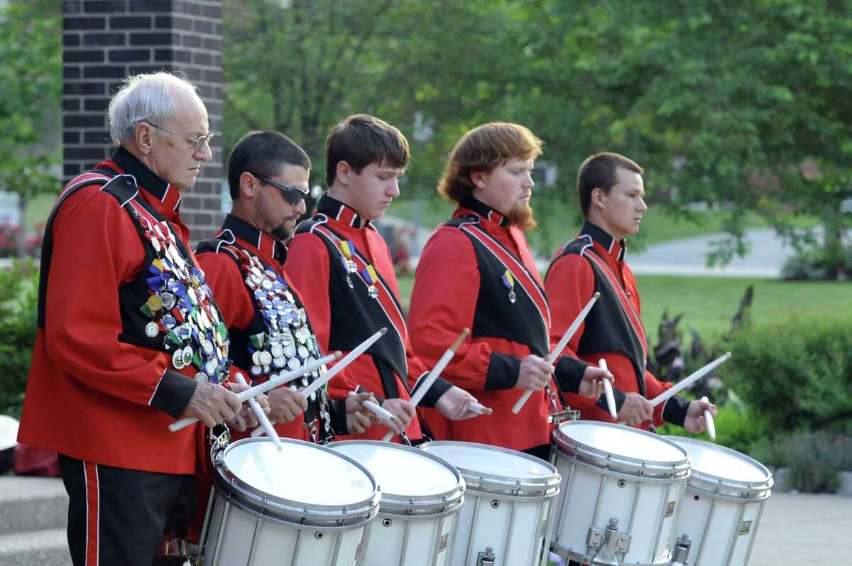 Photos from St. Peter's Drum Corps performing at Torrington Coe