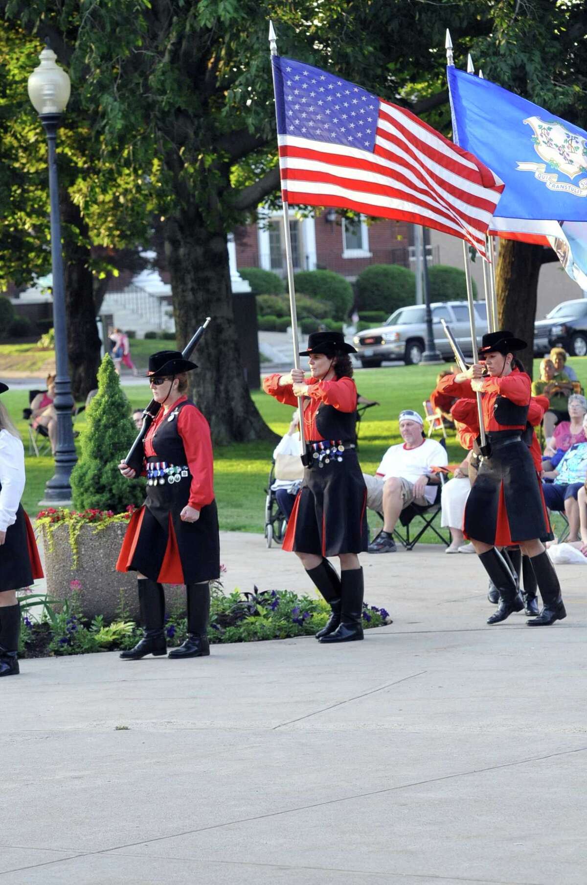 Photos from St. Peter's Drum Corps performing at Torrington Coe