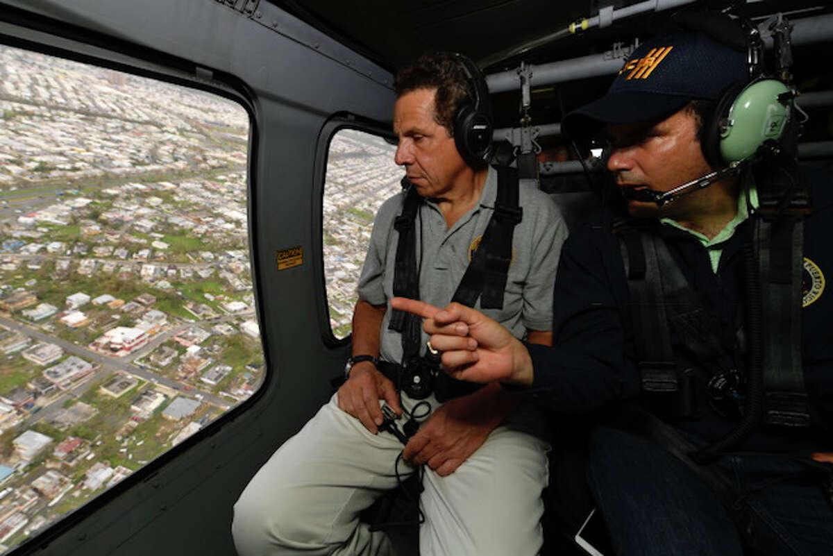 Courtesy of the Executive Chamber Gov. Andrew Cuomo surveys Hurricane Maria's damage to Puerto Rico on Friday, Sept. 22, 2017. Cuomo had arrived Friday morning in Puerto Rico to provide emergency goods and services at official request of Governor Ricardo Rossello.