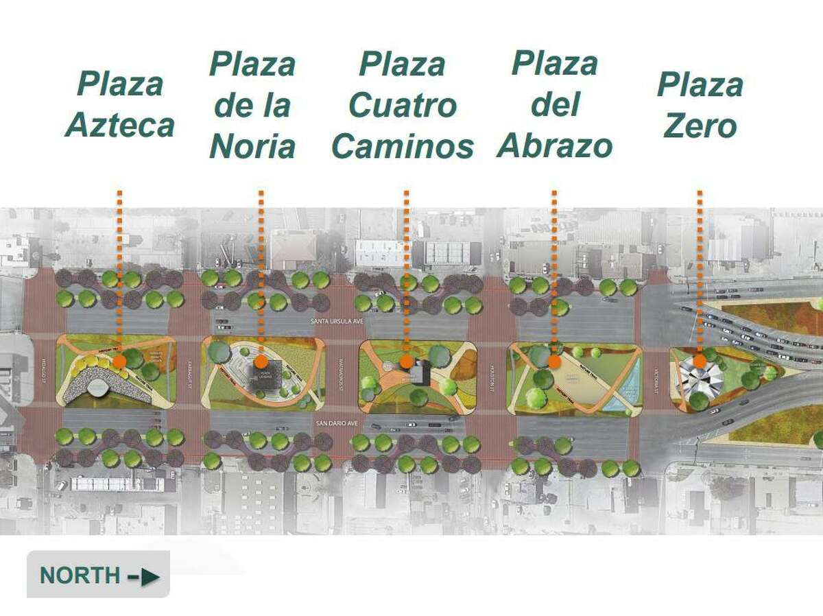 El diseño propuesto convertiría a la avenida San Darío y Santa Úrsula en bulevares, donde el tráfico que va al centro y el tráfico que va al puente estarían divididos en tres líneas