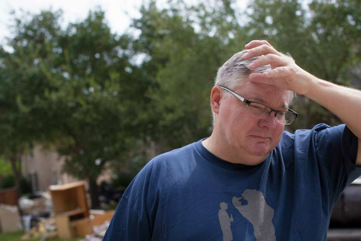 Scott Drawdy, 51, had to swim through tainted floodwaters to get back to his flooded home in the Cinco Ranch master-planned community west of Houston. His home was among about 790 damaged by Hurricane Harvey. Now that the floodwaters have receded, some homeowners are questioning whether their municipal utility districts are doing enough to protect them and prevent such devastation again.