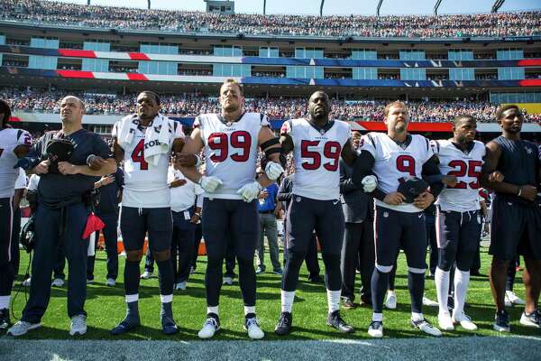 Nfl Players Lock Arms Some Take A Knee In Response To