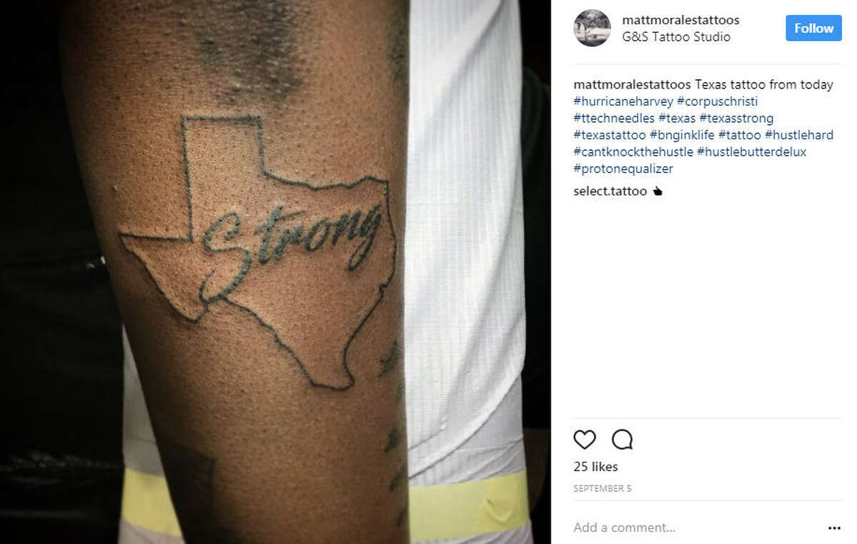 Tattoo enthusiasts get inked to remember Hurricane Harvey