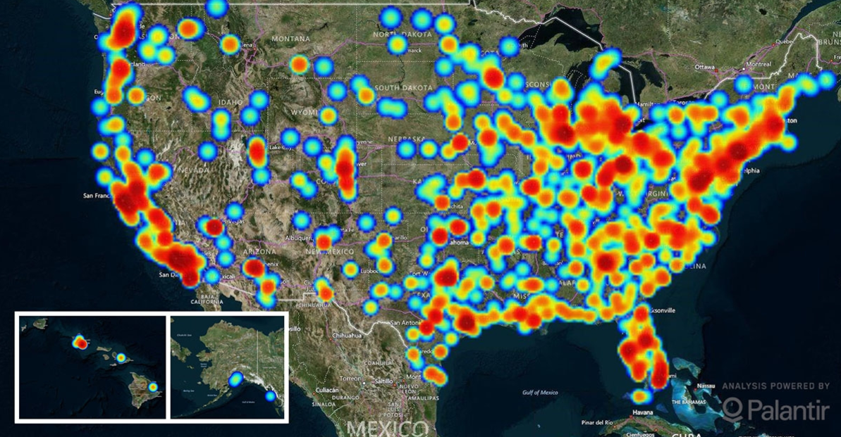 where does human trafficking occur in the united states