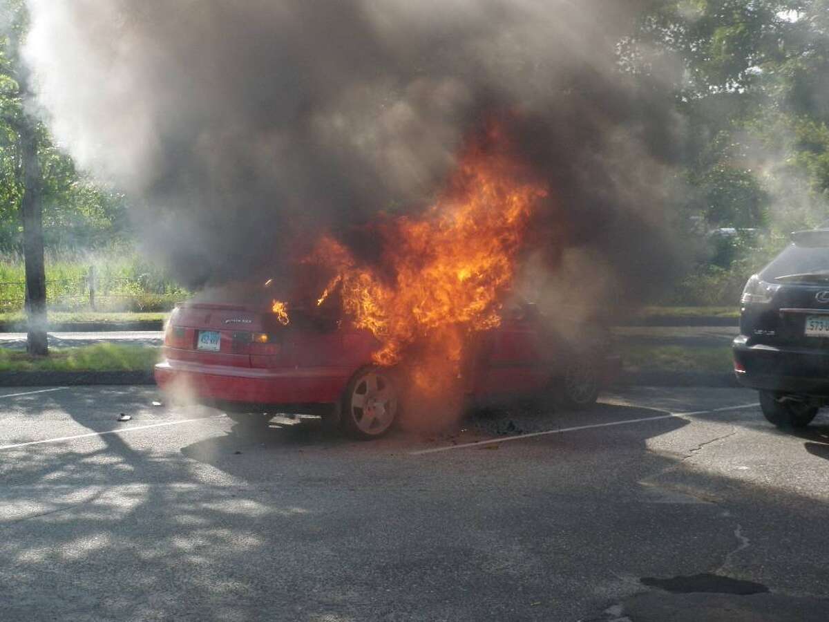 The Westport Fire Department quickly extinguished a car fire at Parker Harding Plaza in Westport at approximately 5:50 p.m. on Wednesday, June 23, 2010. No injuries were reported.