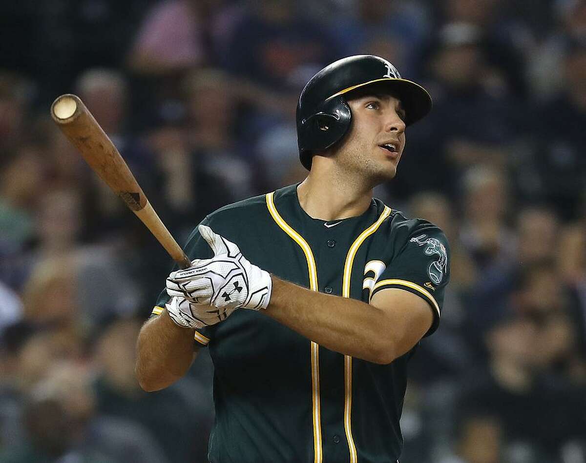 Oakland A's Matt Olson is crushing the ball and also missing it less -  Athletics Nation