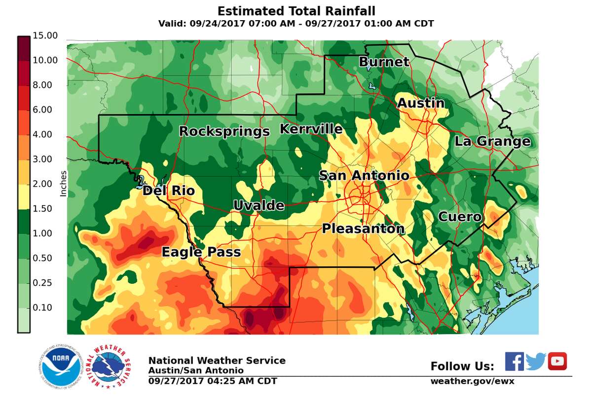 Rainfall predictions increase in San Antonio