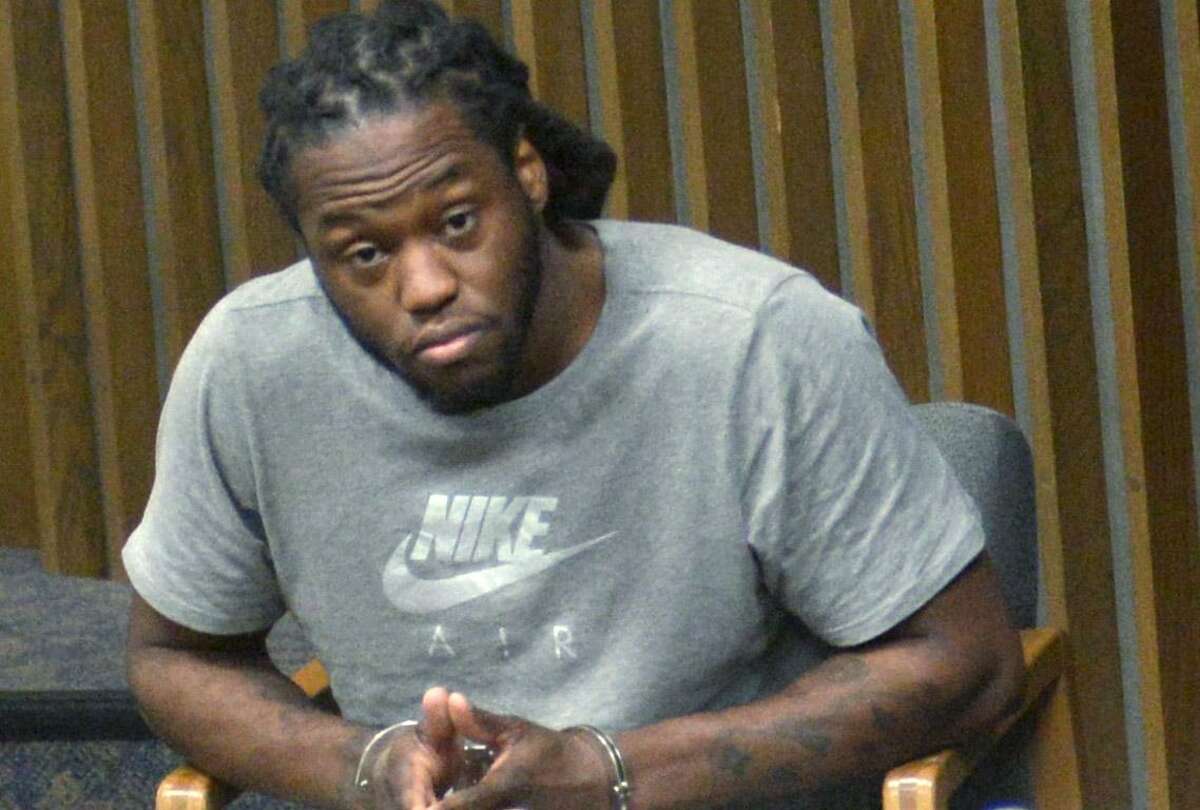Ibo Boone, 30, of Waterbury, is arraigned on murder charges on Wednesday in state Superior Court in Norwalk. Boone is charged with murder in the death of Michael “Mizzy” Robinson, Jr.