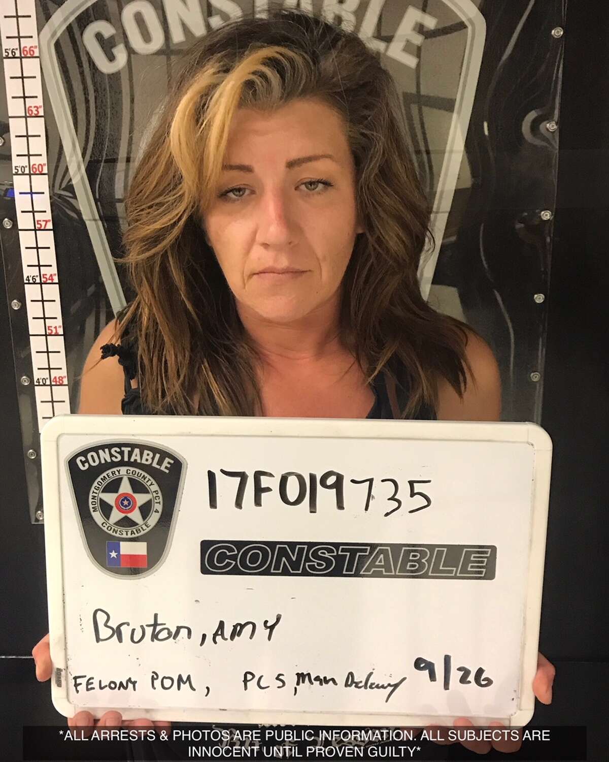 Amy Bruton, 36, is charged with charged with manufacture/delivery of a controlled substance and possession of marijuana in Montgomery County after she was arrested on Sept. 26, 2017. 