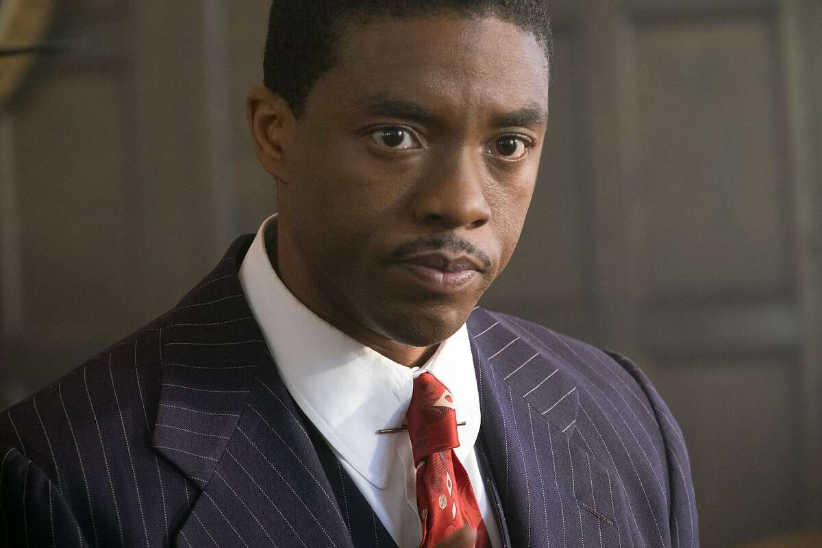 Chadwick Boseman as Thurgood Marshall in the new movie "Marshall," directed by Reginald Hudlin. Credit: Barry Wetcher
