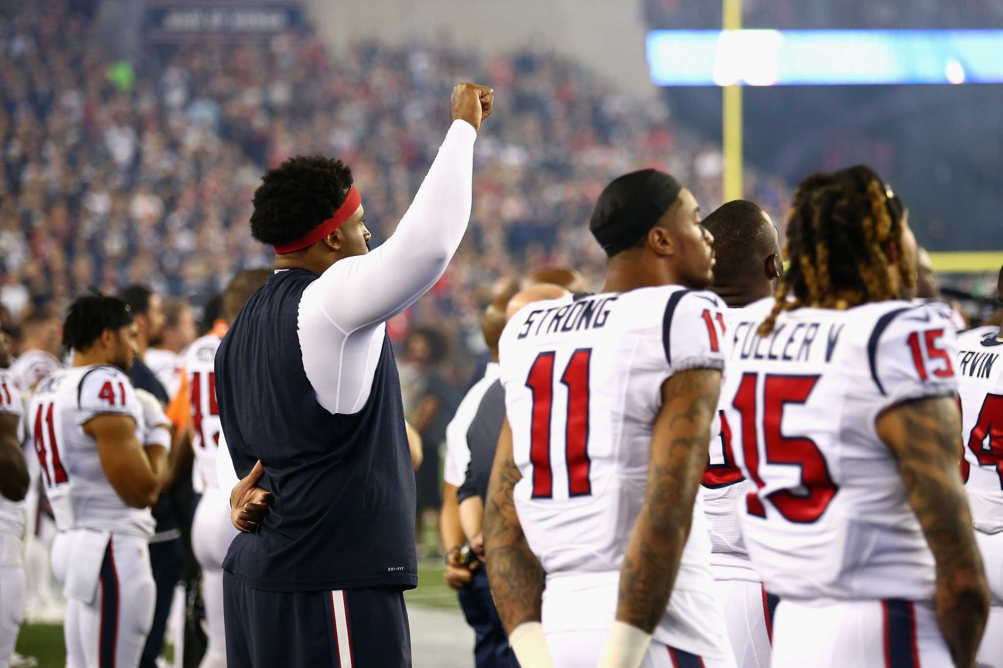 Texans players planning demonstration during anthem in Seattle