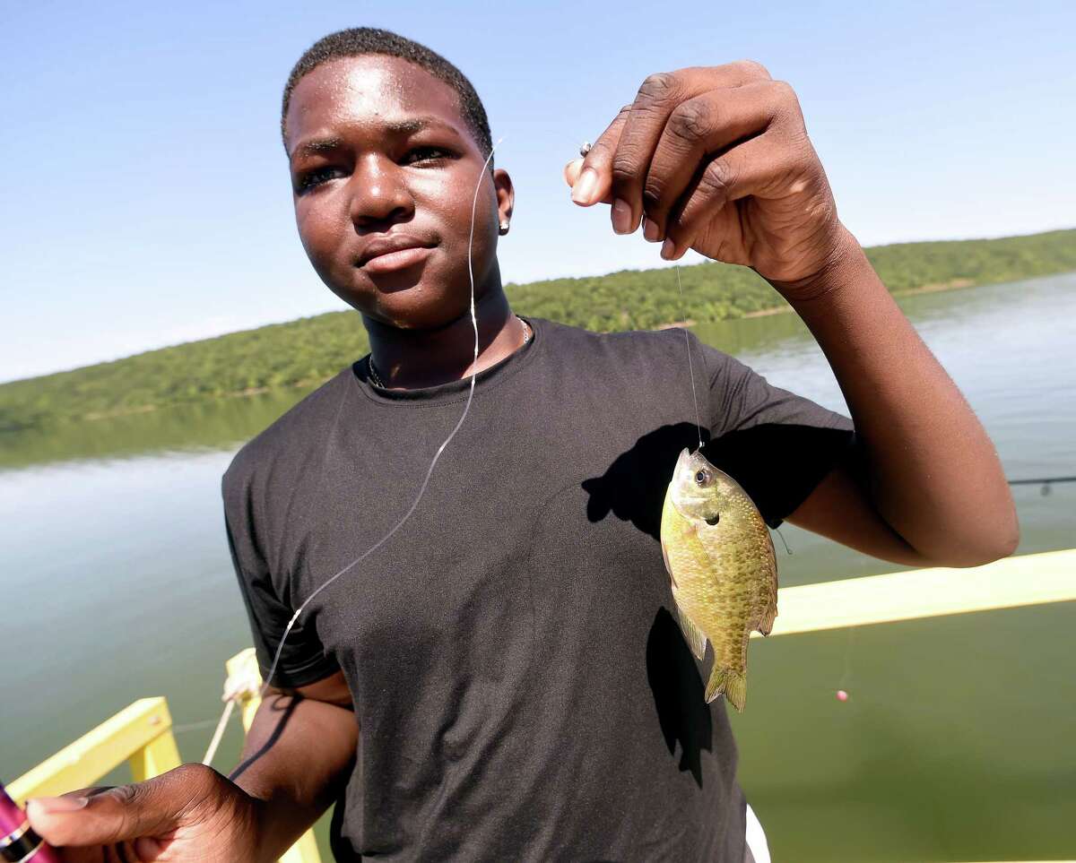 Photos of New Haven PAL Summer Camp Fishing at Lake Saltonstall