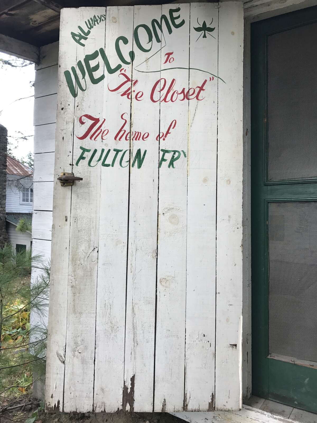 Fulton Fryar's "Closet" door (photo by Amy Biancolli)