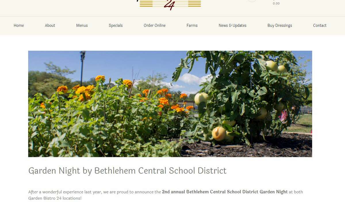 The Garden Bistro 24 creates a menu around vegetables grown at Bethlehem Central Middle School that is served Tuesdays during October.