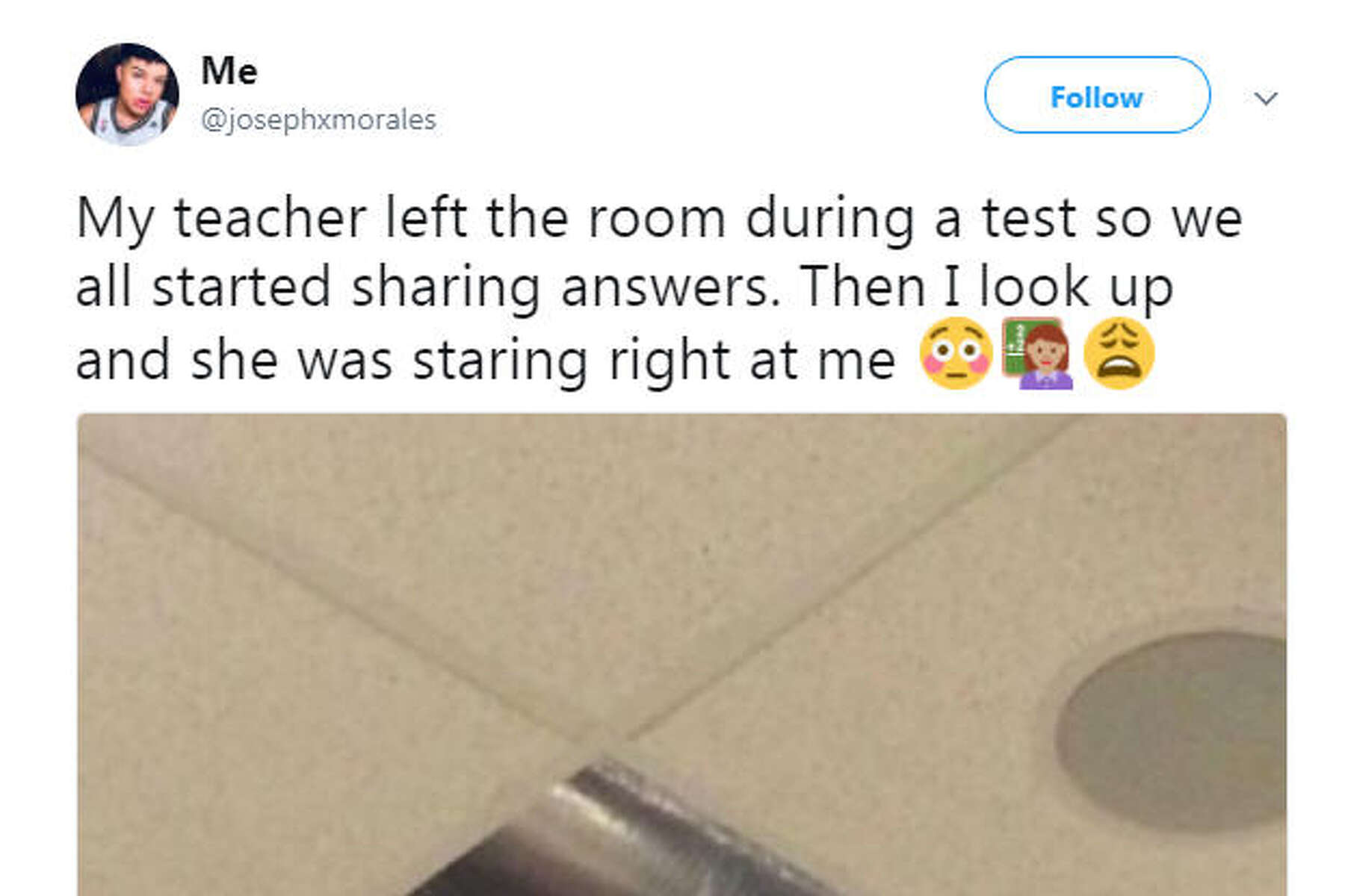 Viral Photo Of Teacher Spying From The Ceiling Turns Out To Be A Hoax