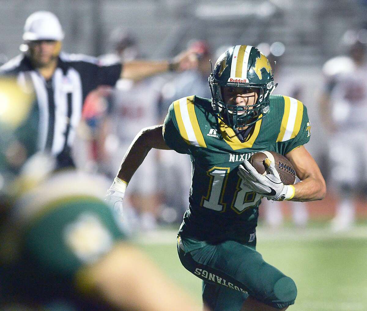 Nixon running back Emil Olivia and the Mustangs dominated Sharyland 49-14 on Friday night.