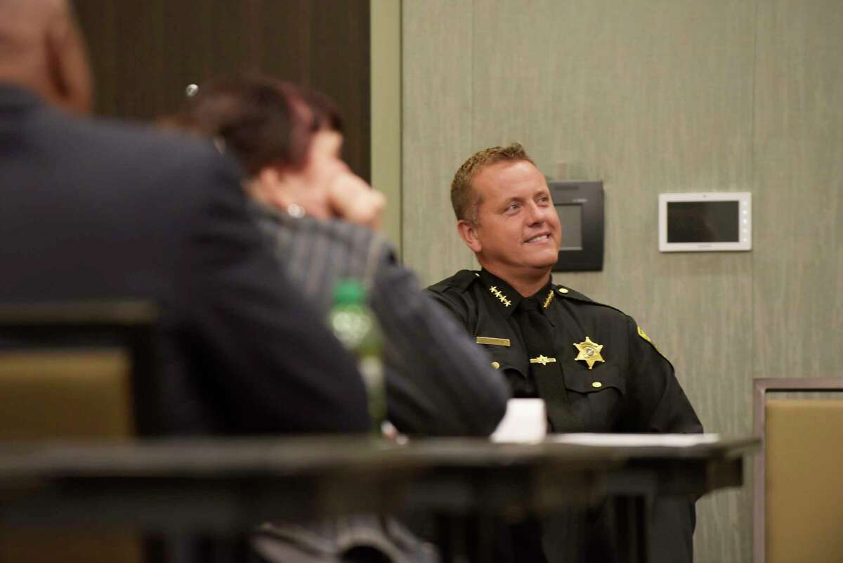 Albany County Sheriff Craig Apple takes part in a panel discussion on alternatives to incarceration at the New York State Recovery Conference on Monday, Oct. 2, 2017, in Albany, N.Y. (Paul Buckowski / Times Union)