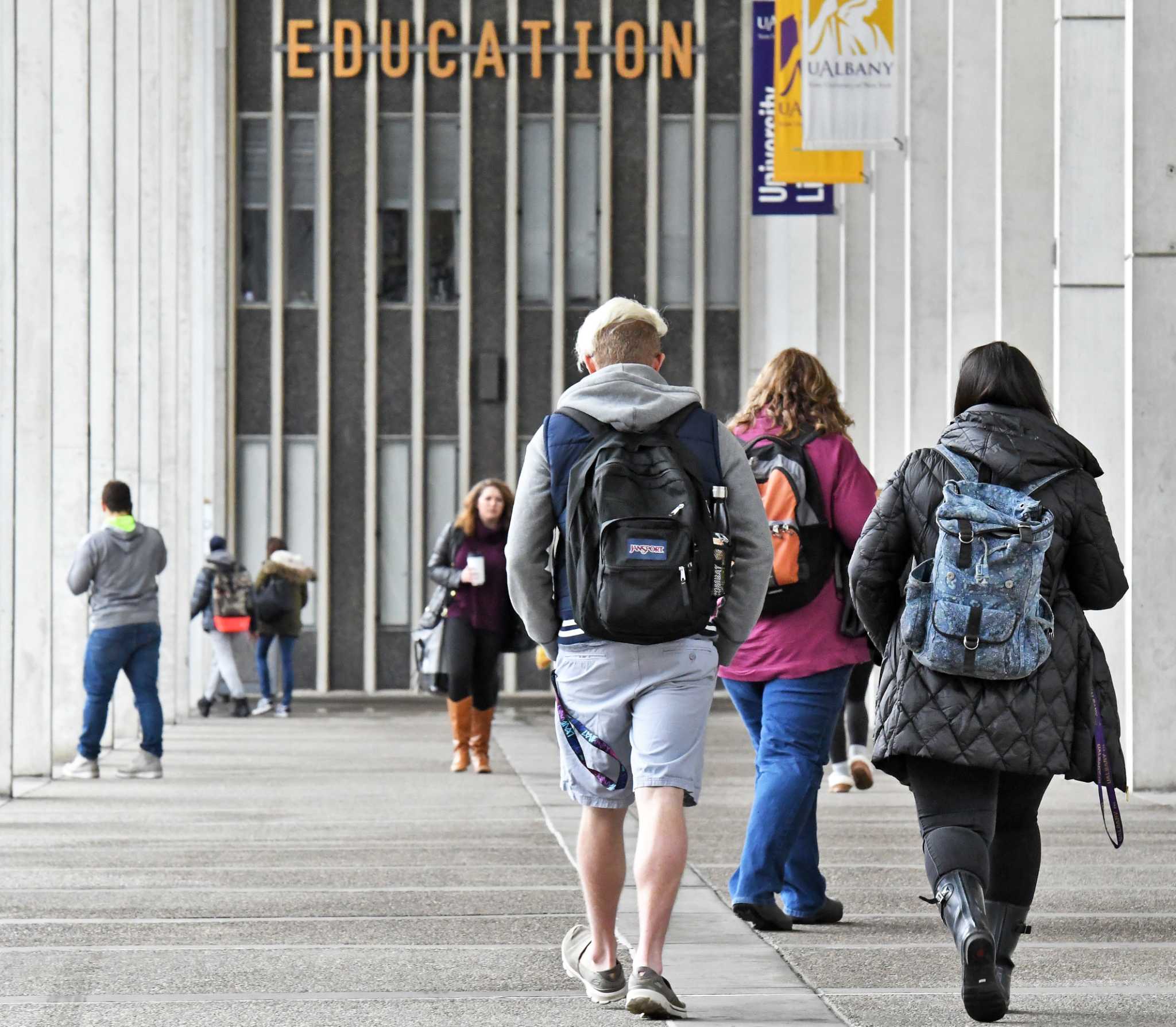 Which SUNY schools have the most students attending tuitionfree?