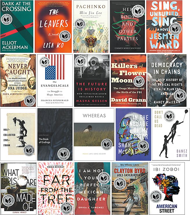 National Book Awards finalists announced