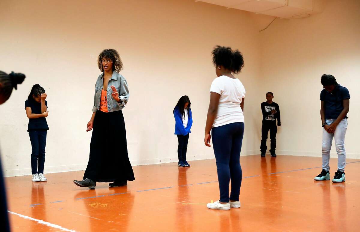 Sam Jackson teaches a class at African American Art & Culture Complex in San Francisco, Calif., on Tuesday, October 3, 2017.