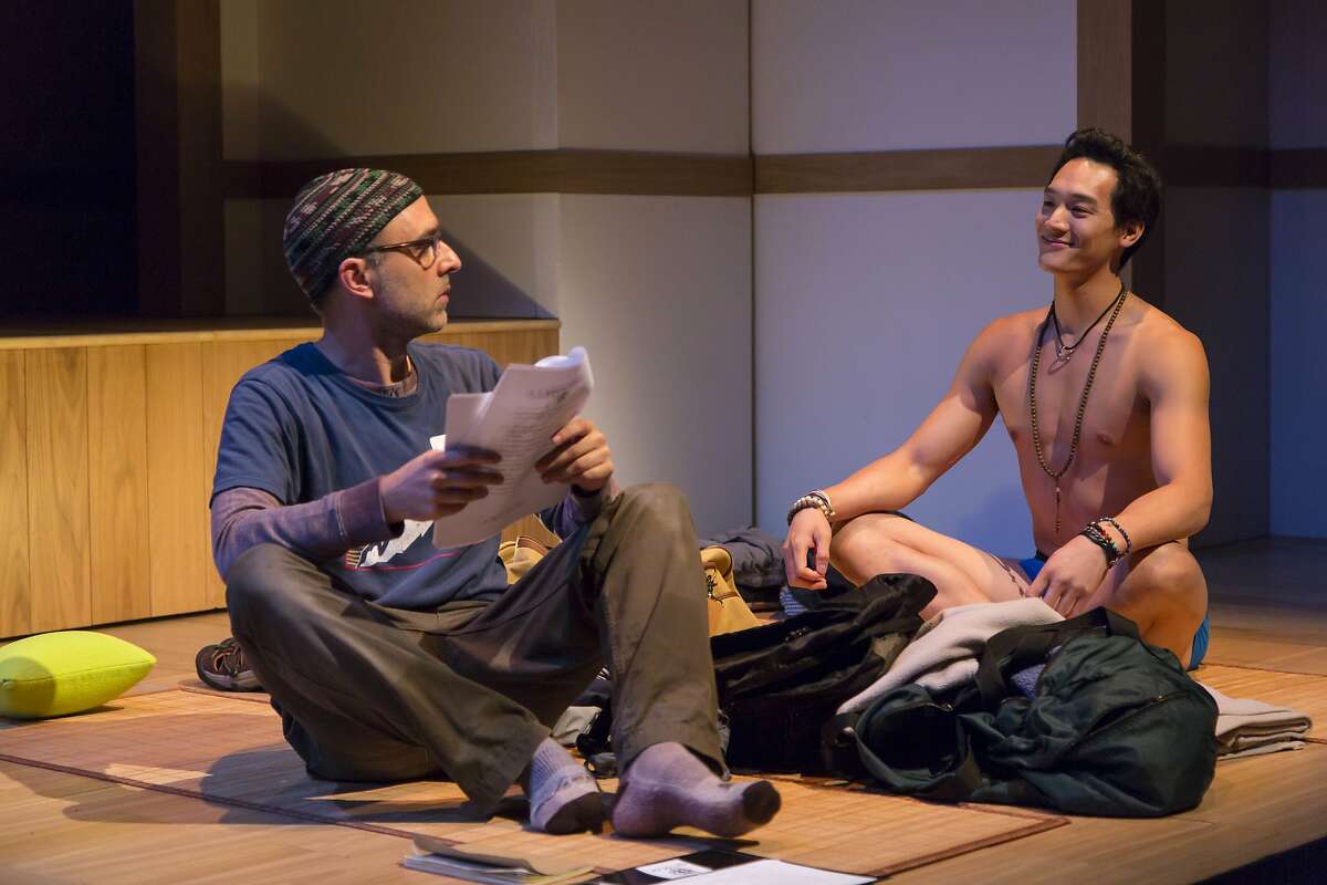 From left: Ben Beckley as Ned and Edward Chin-Lyn as Rodney in "Small Mouth Sounds" at ACT's Strand Theater.