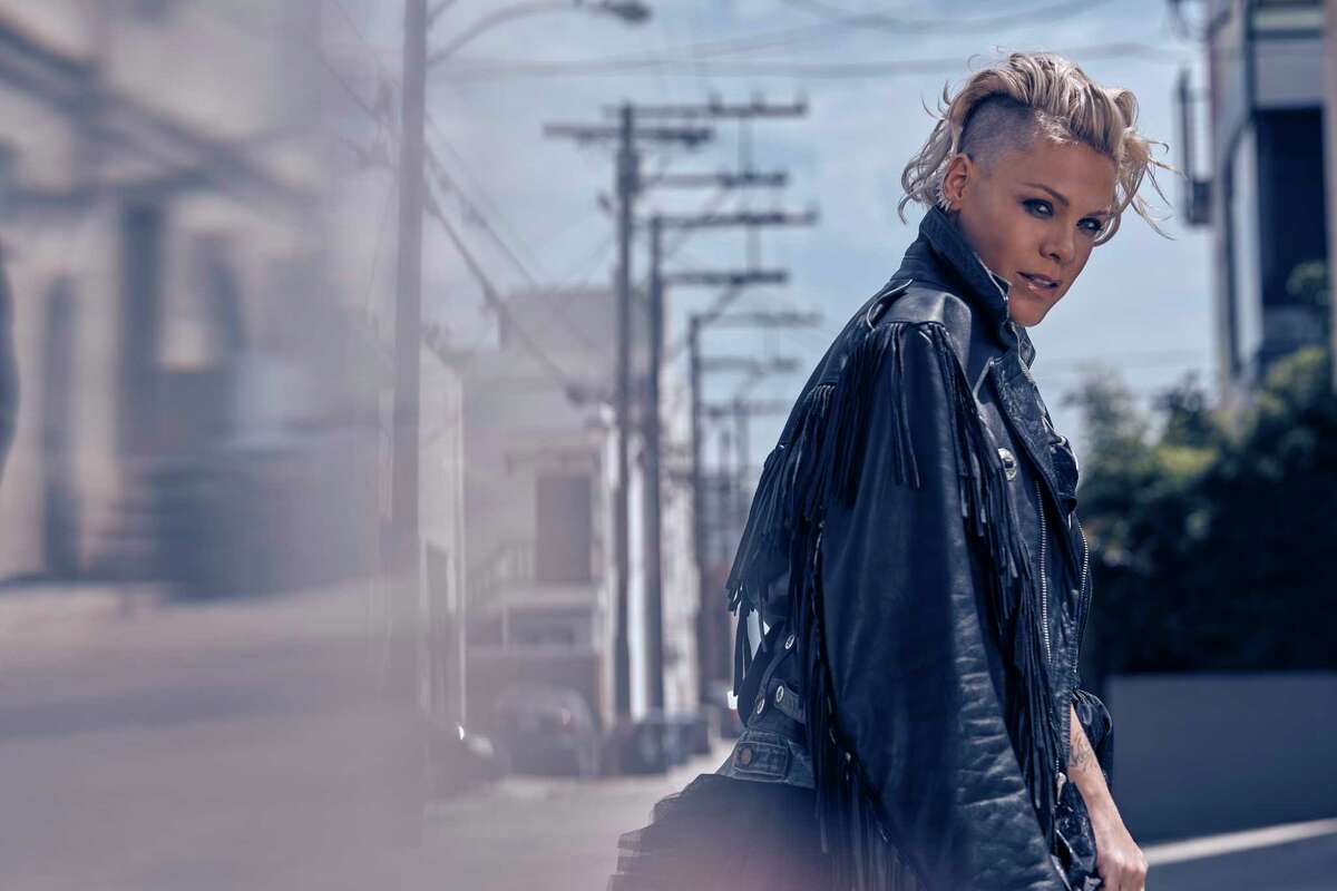 Singer Pink, whose new album is called 'Beautiful Trauma.'
