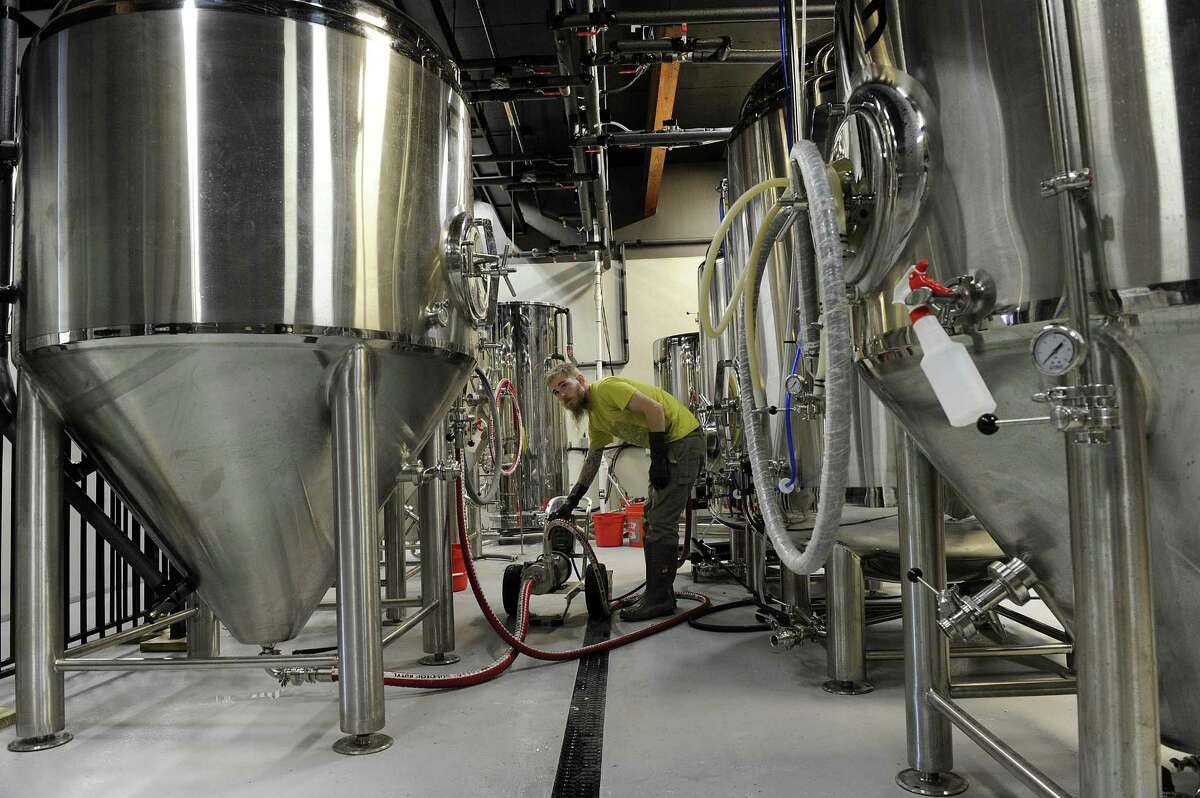 Kyle Acenowr is the head brewer at the Nod Hill Brewery in Ridgefield. Photo Tuesday, Oct. 3, 0217.
