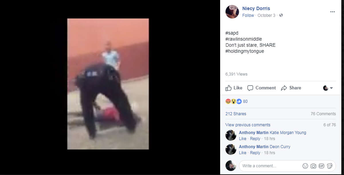 Northside ISD is investigating a video posted on Facebook Oct. 3, 2017, that appears to show an  officer breaking up a fight and slamming one student to the ground. The officer was placed on administrative leave pending the investigation.