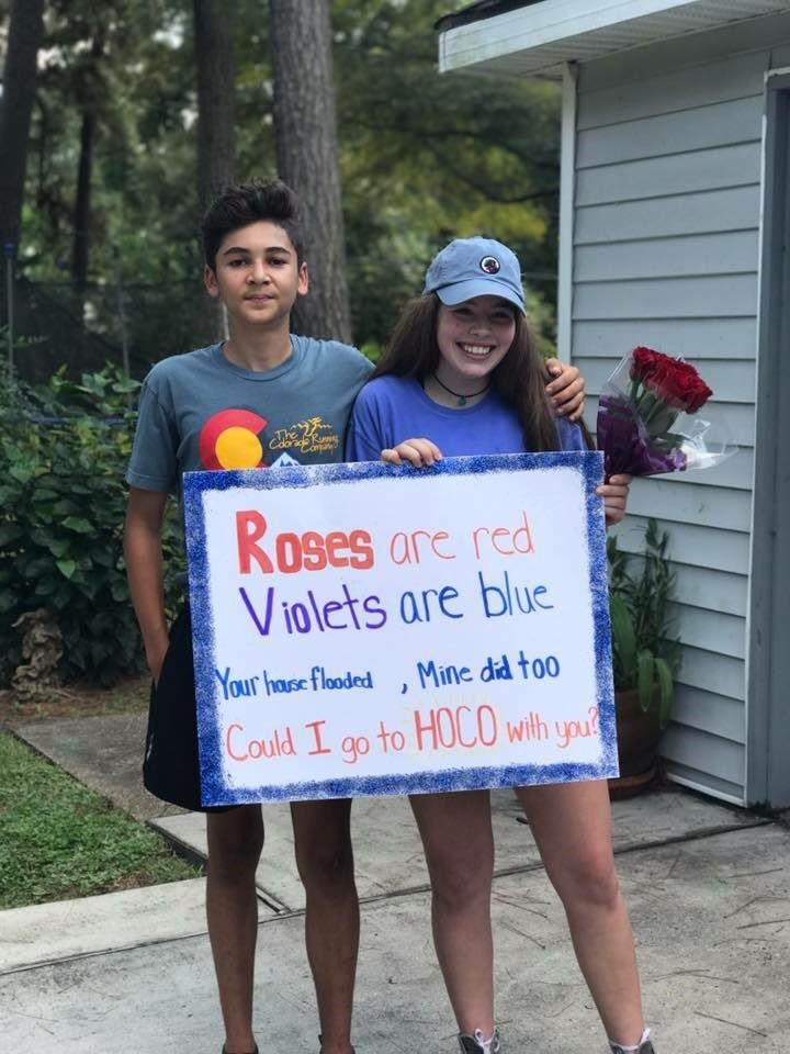 Kingwood teen's Harvey-themed homecoming invitation goes viral